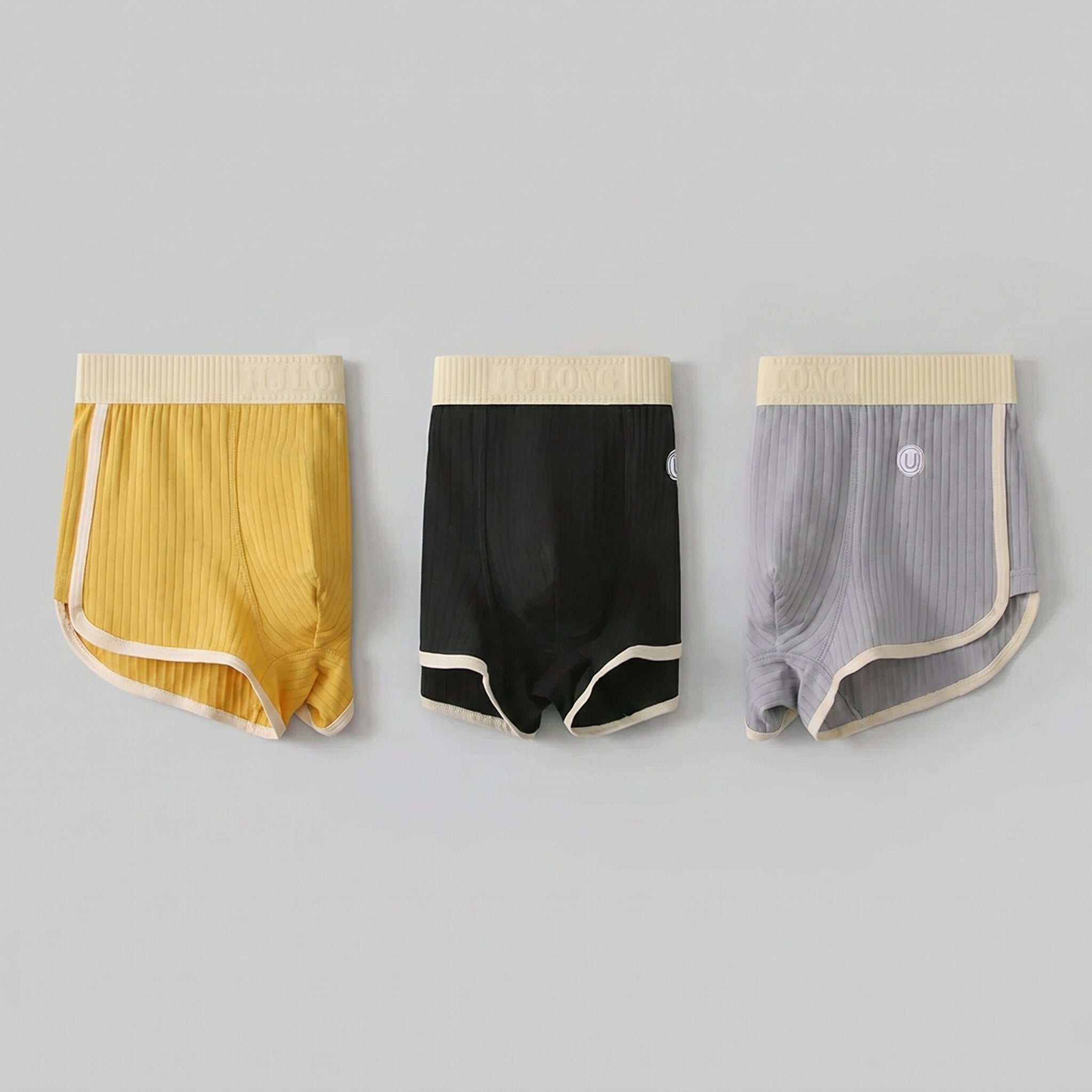 Zest trunks 3-pack yellow black grey