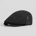 Zoranek flat cap, black herringbone