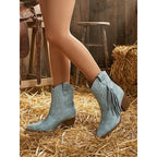 Corinne | Tasseled Western Ankle Boots