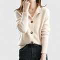 Adelie | Refined Collared Cardigan – front view