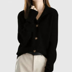 Adelie | Refined Collared Cardigan – front view