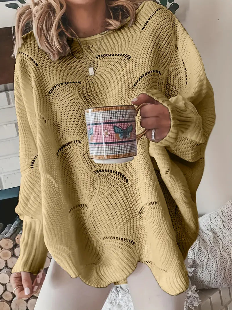 Adria Knit Sweater with Cutout Details by Vera Noir – styled view