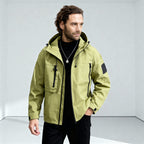 Kellan waterproof hooded winter jacket, collar detail