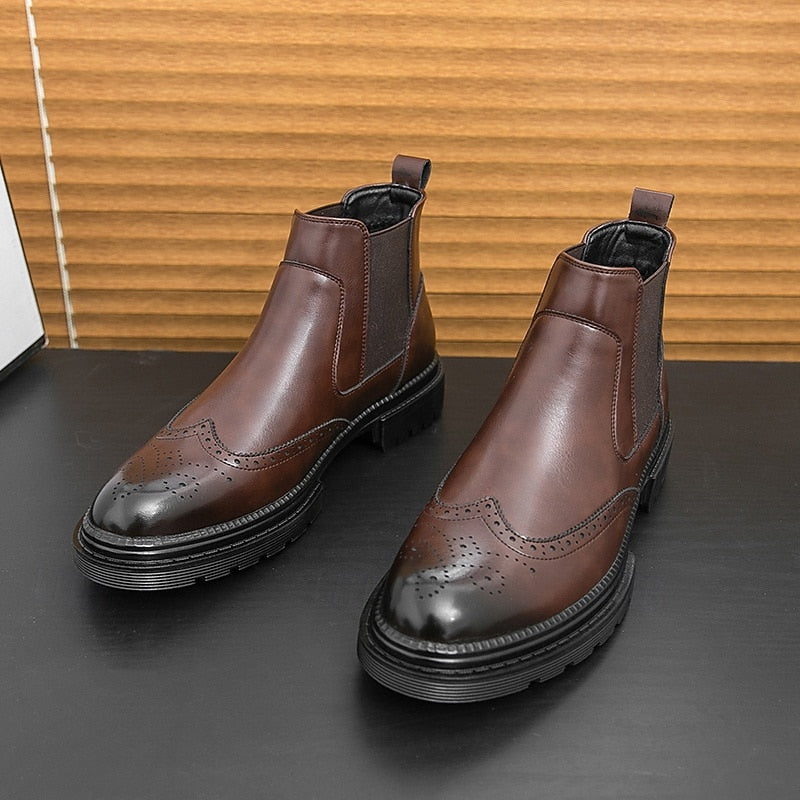 Alastor | Wingtip Chelsea Boots – front view