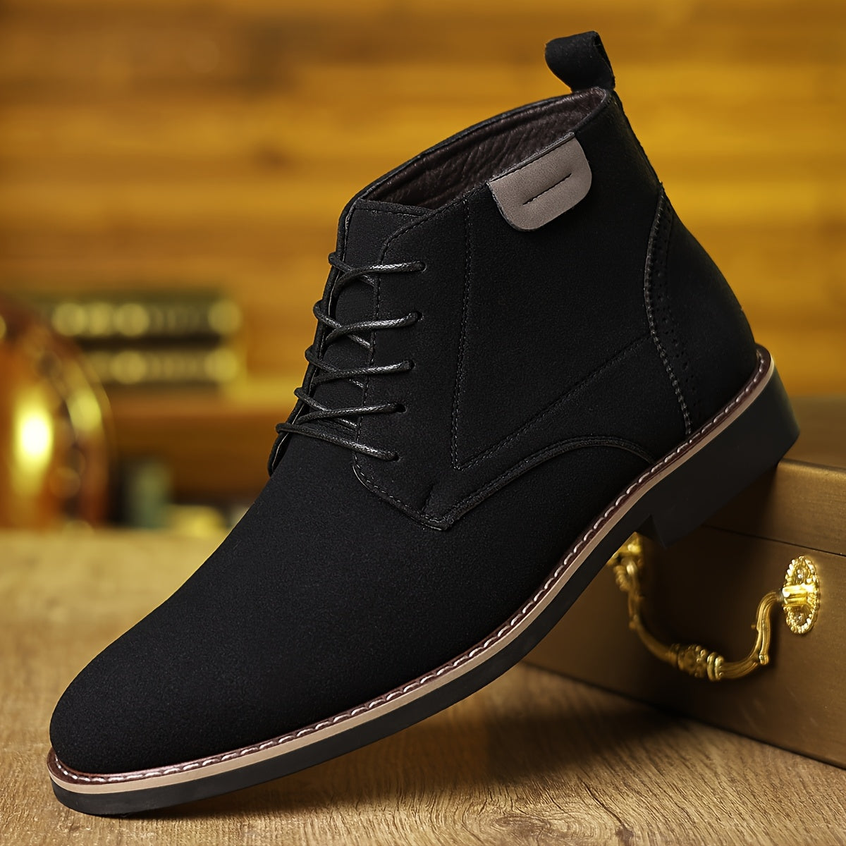 Aldous | Refined Lace-Up Ankle Boots – side view