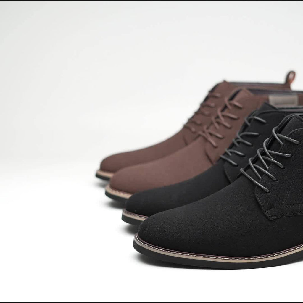 Aldous | Refined Lace-Up Ankle Boots – close-up