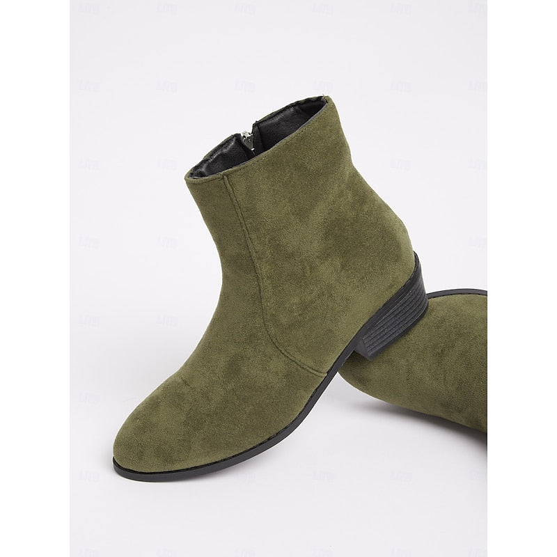 Alix | Side-Zip Block Heel Ankle Boots – detail view