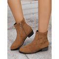 Alix | Side-Zip Block Heel Ankle Boots – styled view