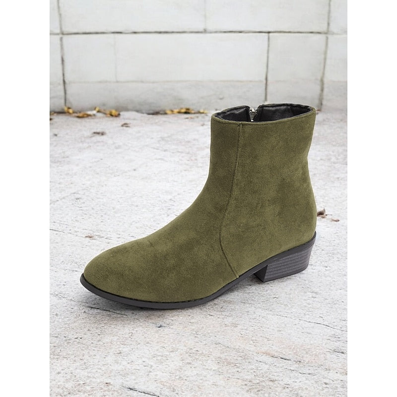 Alix | Side-Zip Block Heel Ankle Boots – side view