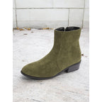 Alix | Side-Zip Block Heel Ankle Boots – side view