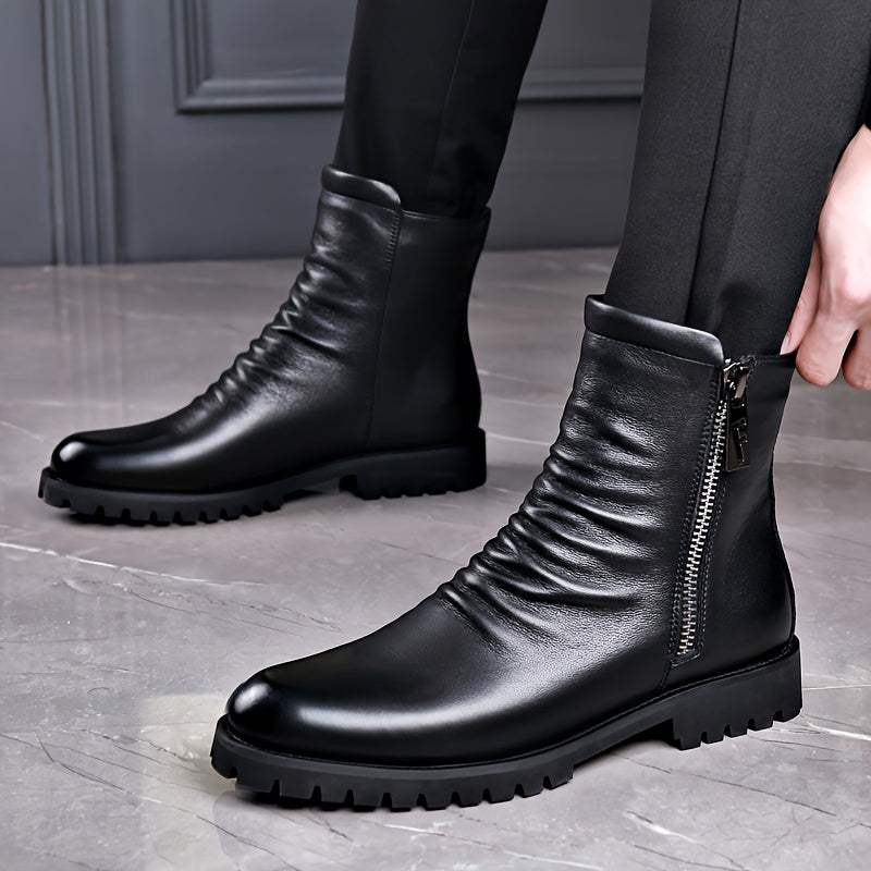 Ambrose | Refined Zip-Side Boots – styled view