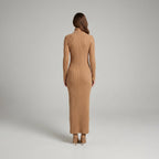 Amelie | Slim-Fit Wool-Blend Maxi Sweater Dress by Vera Noir – back view