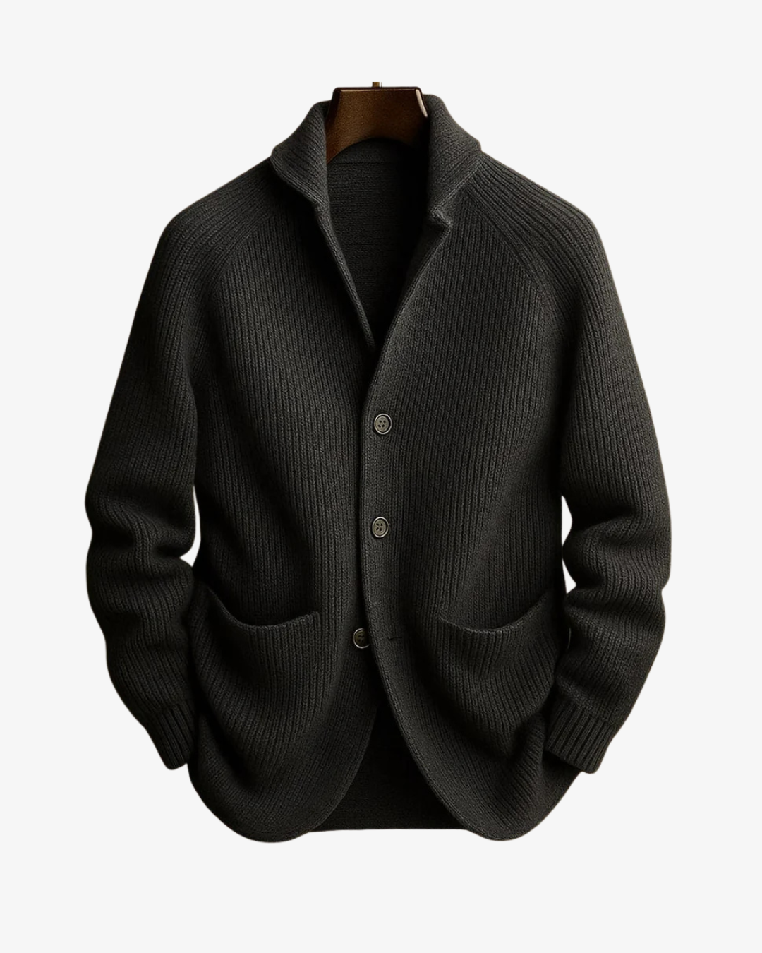 Andrew Wool-Blend Cardigan front view on model