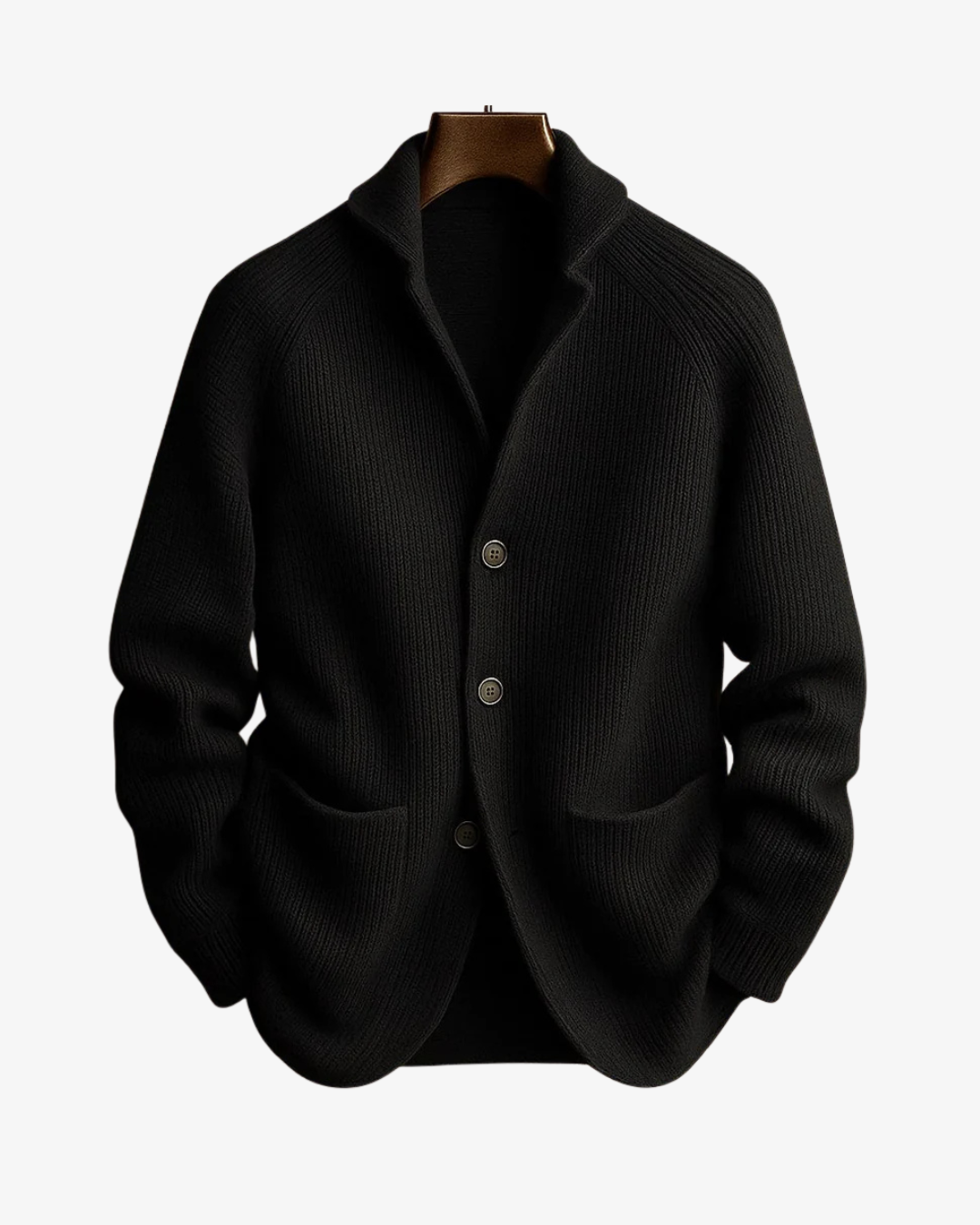Andrew Wool-Blend Cardigan styled with trousers