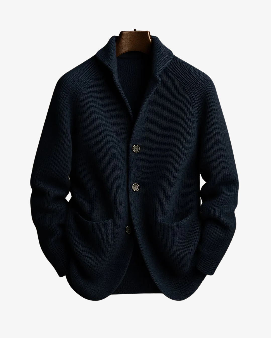 Andrew Wool-Blend Cardigan side profile view