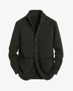 Andrew Wool-Blend Cardigan button closure close-up