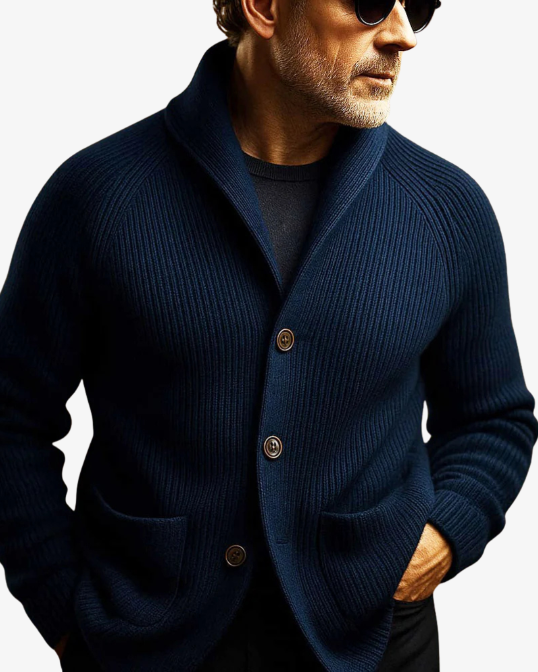 Andrew Wool-Blend Cardigan full outfit styling