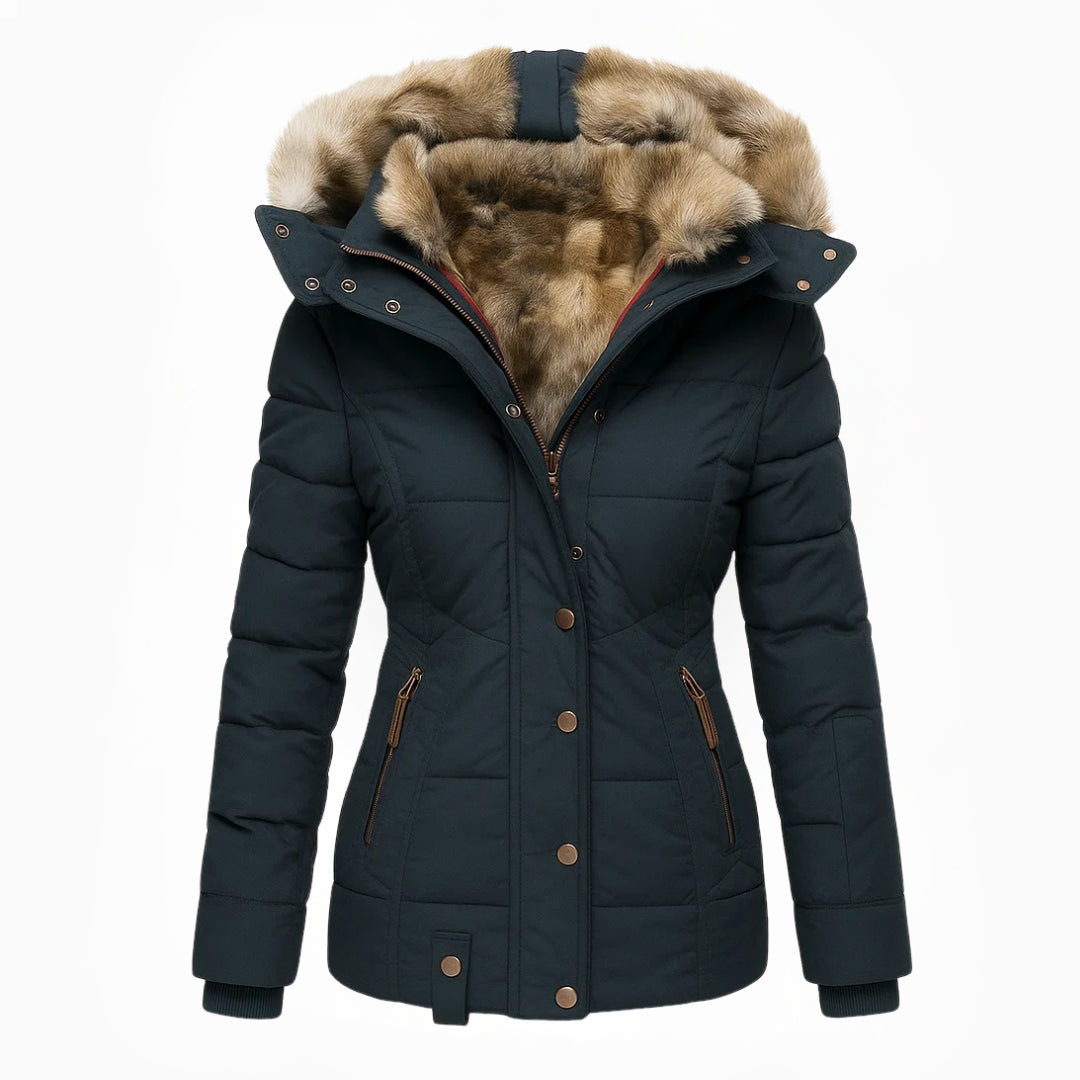 Angel Fur-Lined Winter Coat – styled view