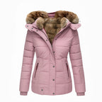 Angel Fur-Lined Winter Coat – close-up