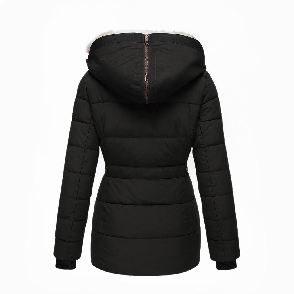 Angel Fur-Lined Winter Coat – back view