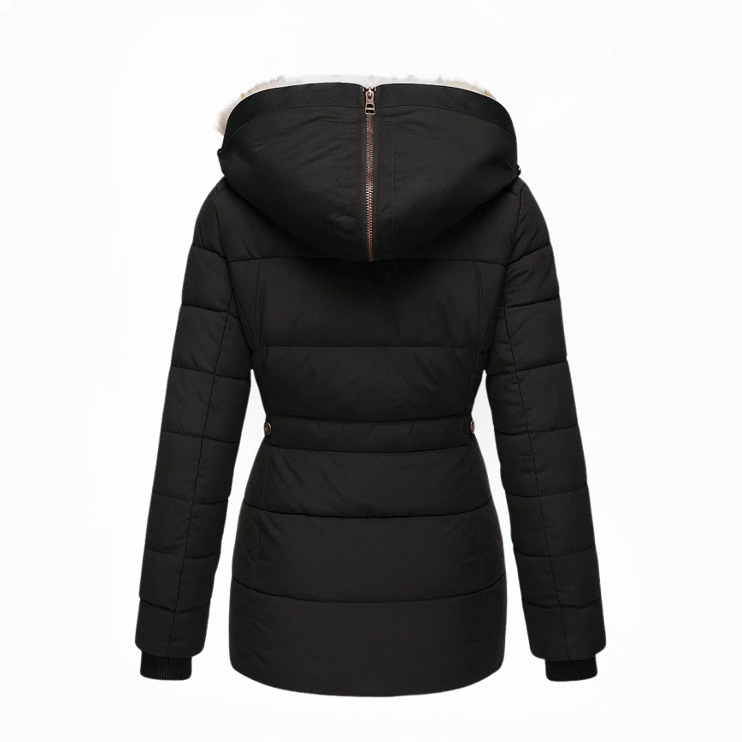 Angel Fur-Lined Winter Coat – back view