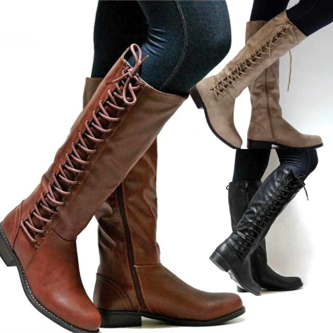 Anne Tall High Boots – styled view