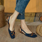 Annetta | Comfort Slingback Flats – styled view