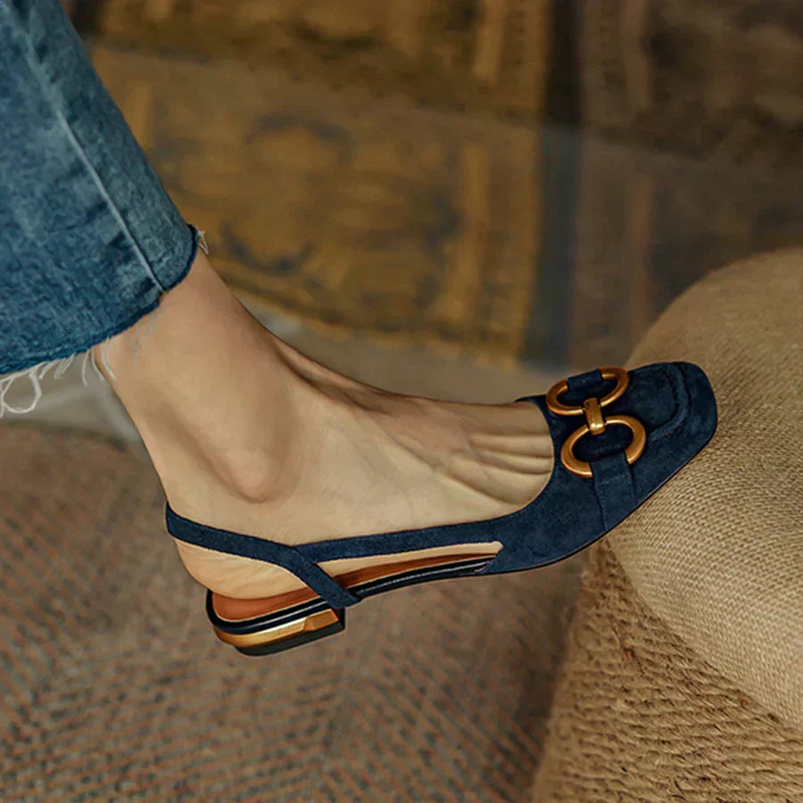 Annetta | Comfort Slingback Flats – side view