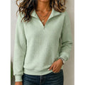 Anouska | Textured Quarter-Zip Pullover – front view