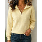 Anouska | Textured Quarter-Zip Pullover – front view