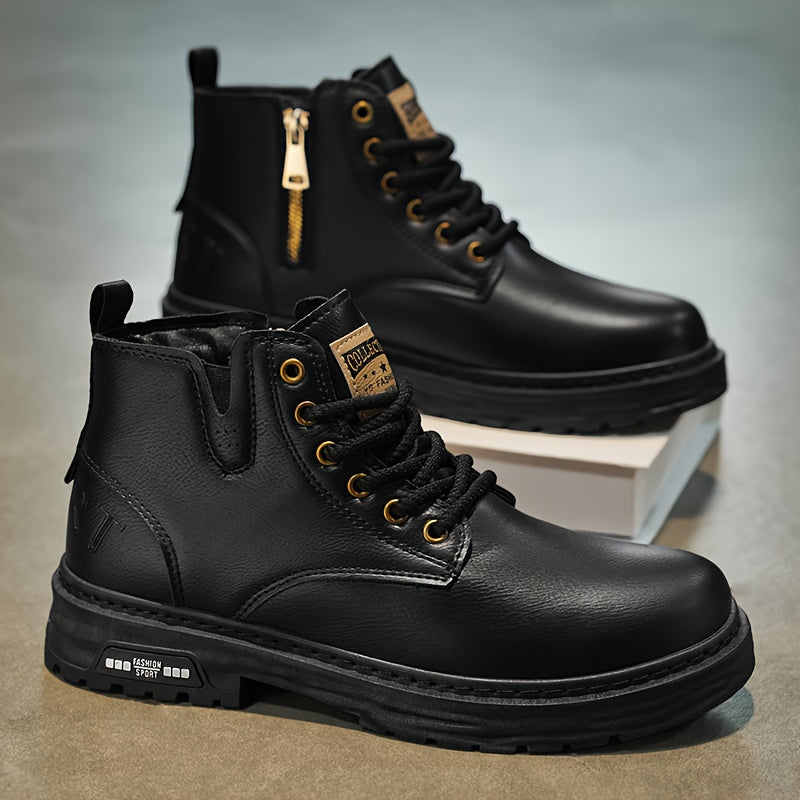 Archer | Rugged Lace-Up Ankle Boots – side view