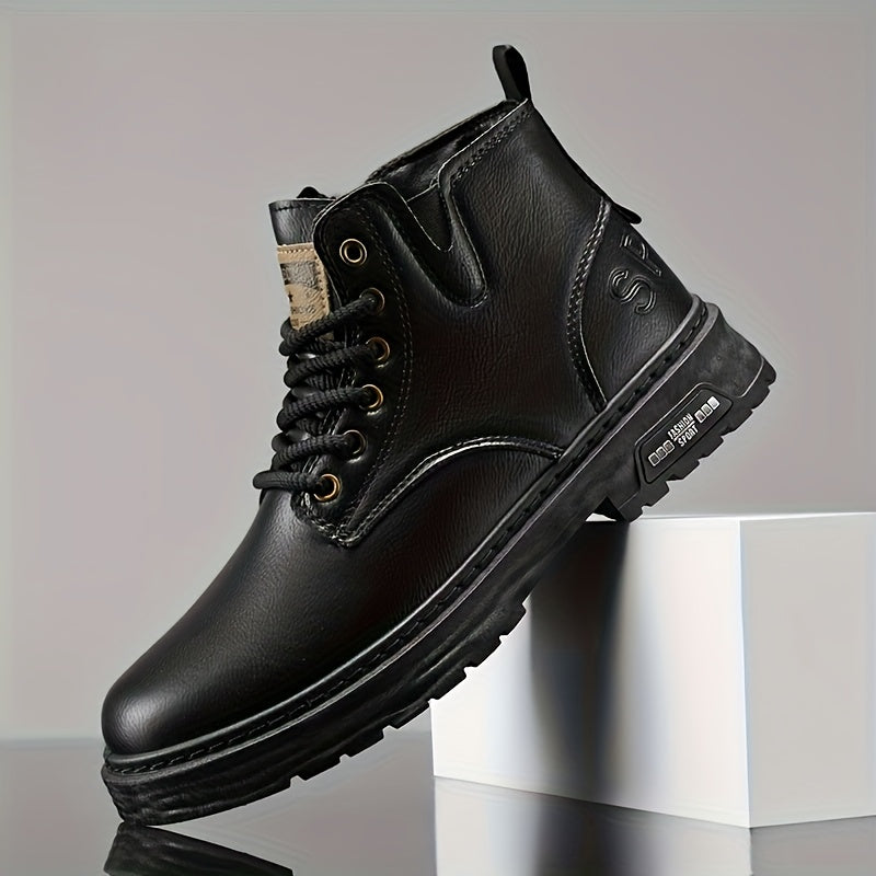 Archer | Rugged Lace-Up Ankle Boots – side view