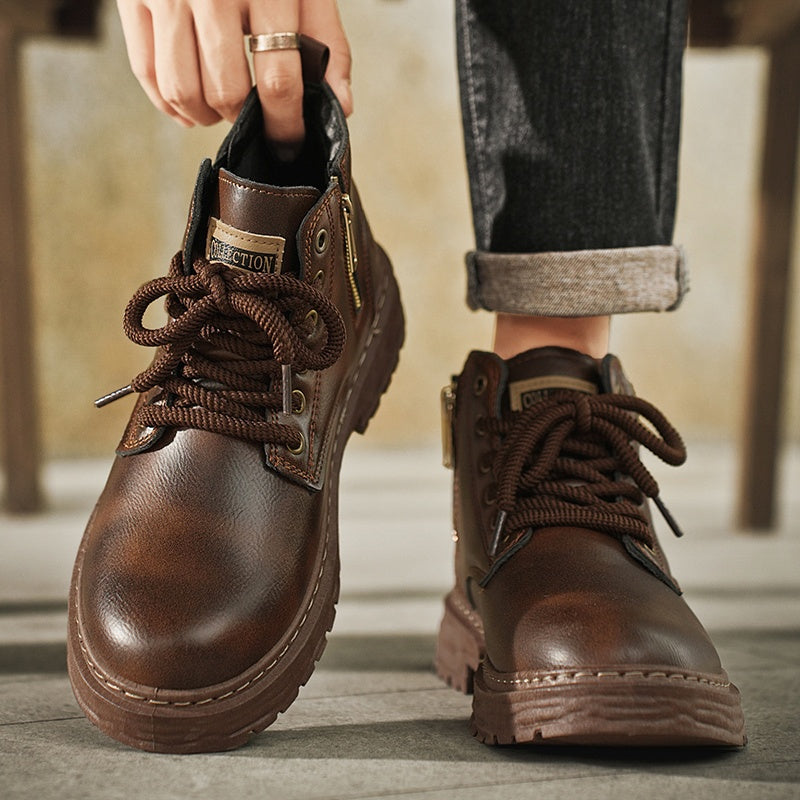 Archer | Rugged Lace-Up Ankle Boots – close-up