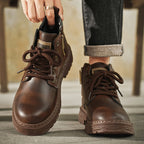 Archer | Rugged Lace-Up Ankle Boots – close-up