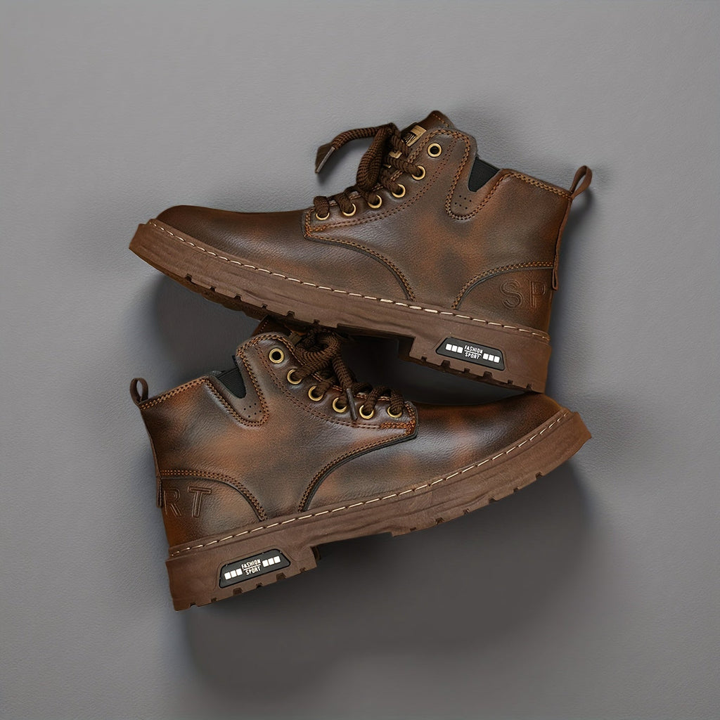 Archer | Rugged Lace-Up Ankle Boots – detail view