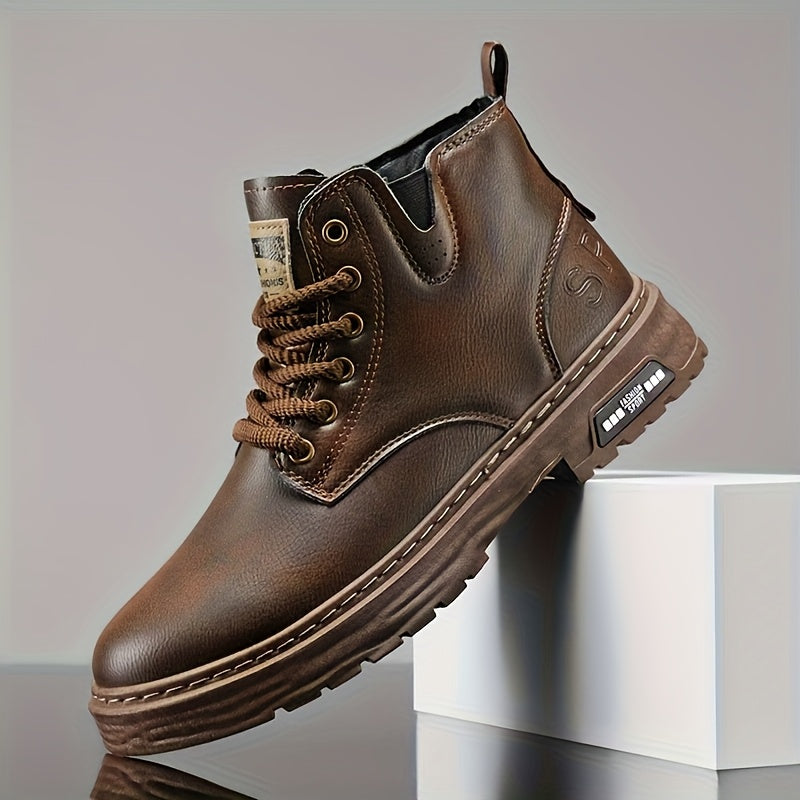 Archer | Rugged Lace-Up Ankle Boots – side view
