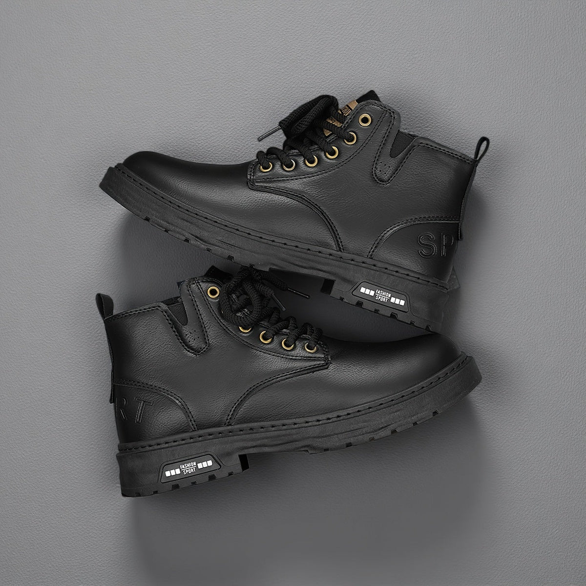 Archer | Rugged Lace-Up Ankle Boots – detail view