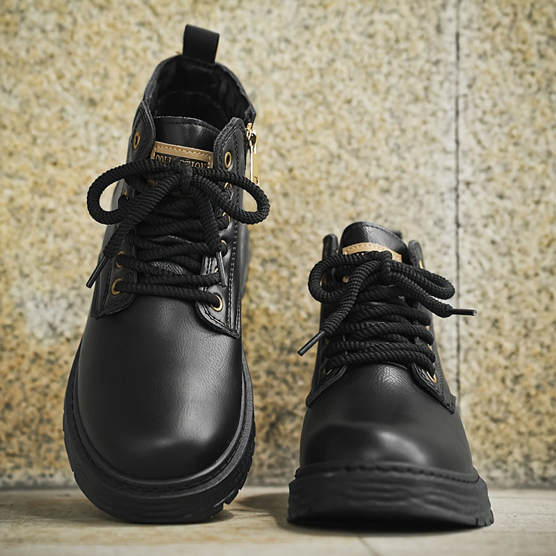 Archer | Rugged Lace-Up Ankle Boots – front view