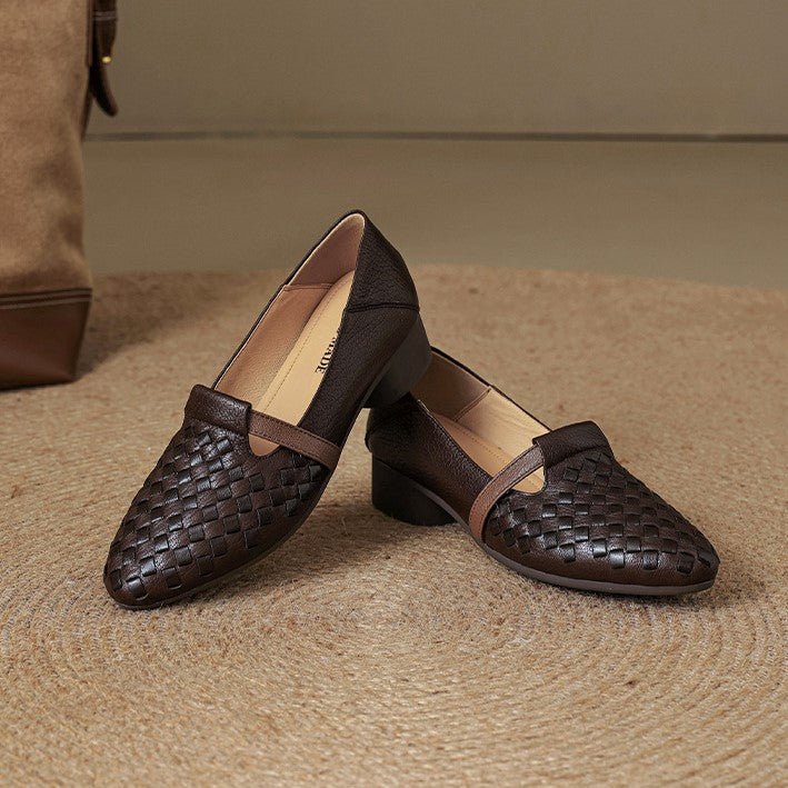 Ardelle Woven Leather Loafer – side view
