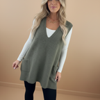 Arola Cozy Knit Vest by Vera Noir – close-up
