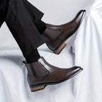 Ashford | Refined Pointed-Toe Chelsea Boots – styled view