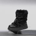 Aspen Faux Fur Après-Ski Boots in black – front view