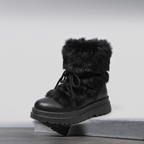 Aspen Faux Fur Après-Ski Boots in black – front view