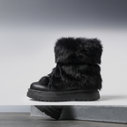 Aspen Faux Fur Après-Ski Boots in black – side view