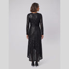 Astra | Sequin Gown with Asymmetric Hem by Vera Noir – back view