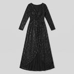 Astra | Sequin Gown with Asymmetric Hem by Vera Noir – side view
