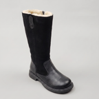 Aubrey Wool-Lined Riding Boots in black – front view