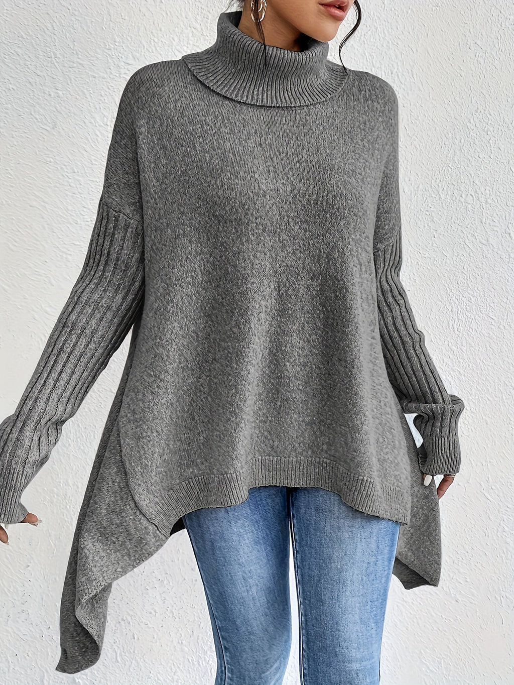 Audrey Cozy Sweater by Vera Noir – styled with a pleated skirt