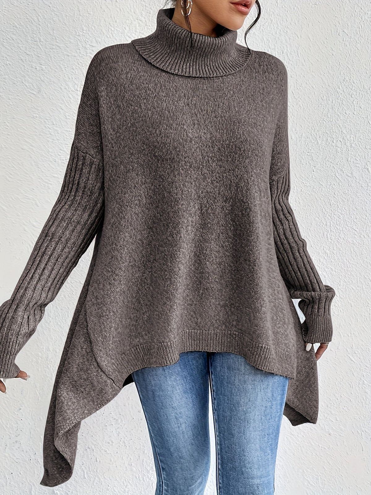 Audrey Cozy Sweater by Vera Noir – layered under a coat