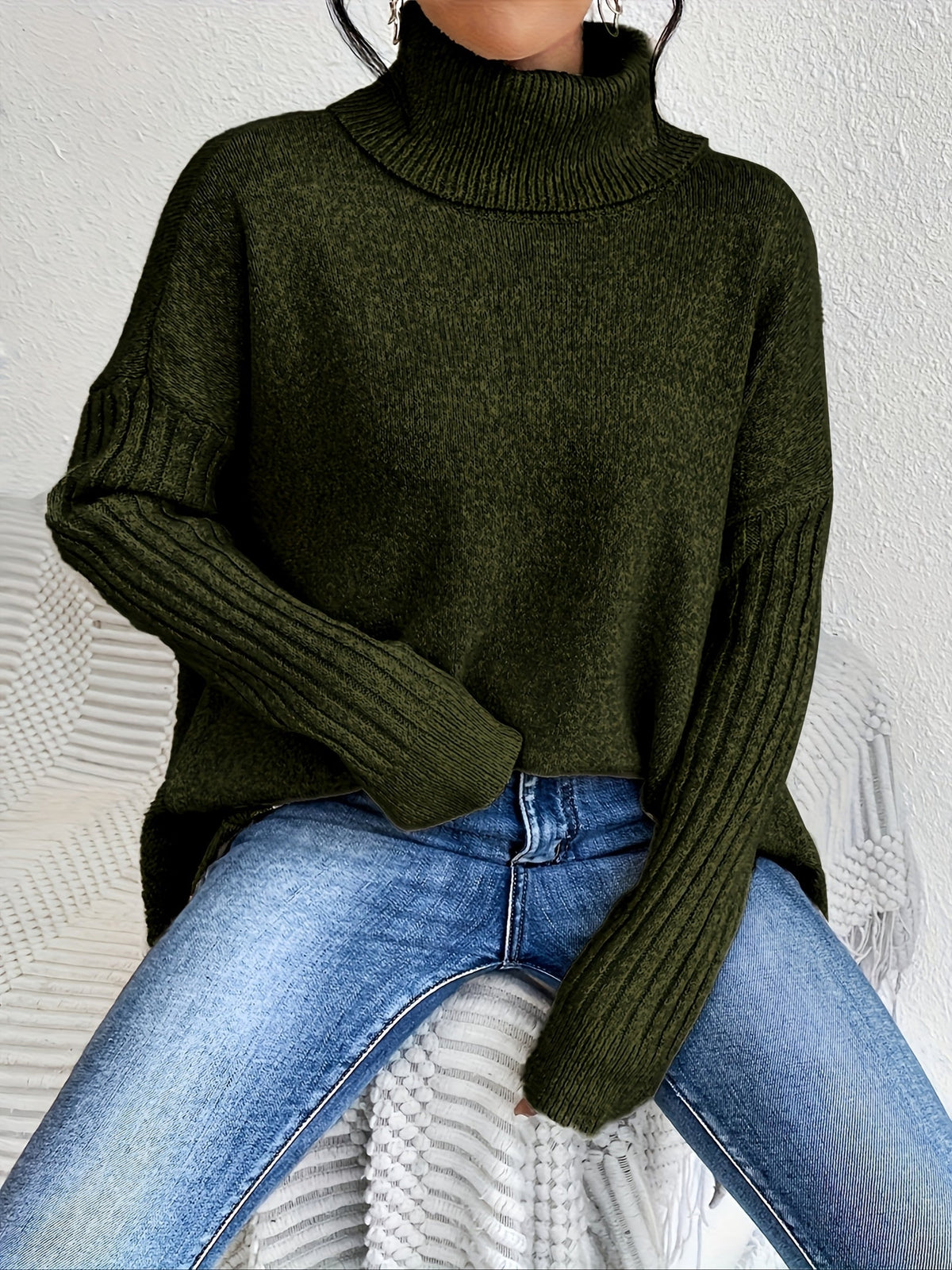 Audrey Cozy Sweater by Vera Noir – styled for the office